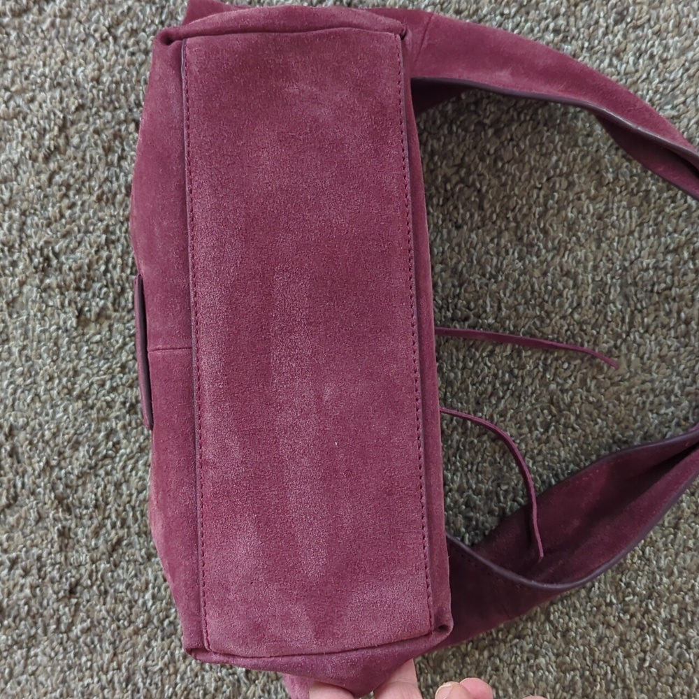 Lucky Brand Clem Suede Hobo Bag In Grapevine - Picture 10 of 11